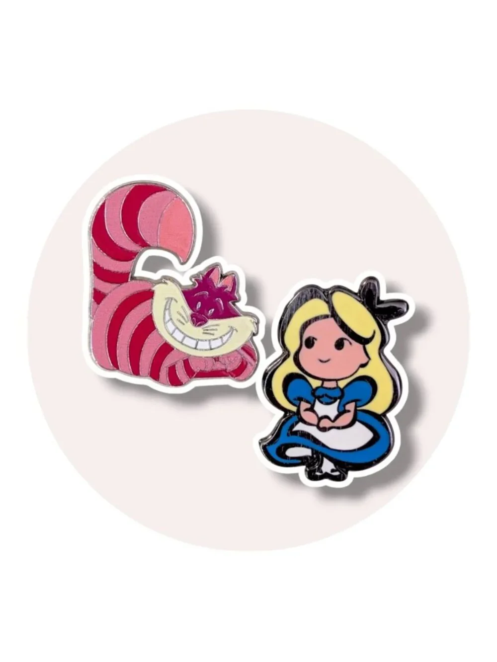 Alice in Wonderland Disney Pins: Cheshire Cat and Alice Cutie